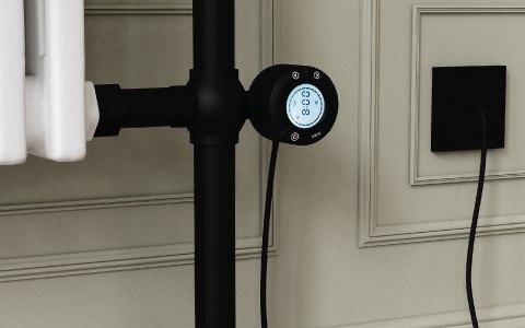 Black & White Electric Bathroom Radiator